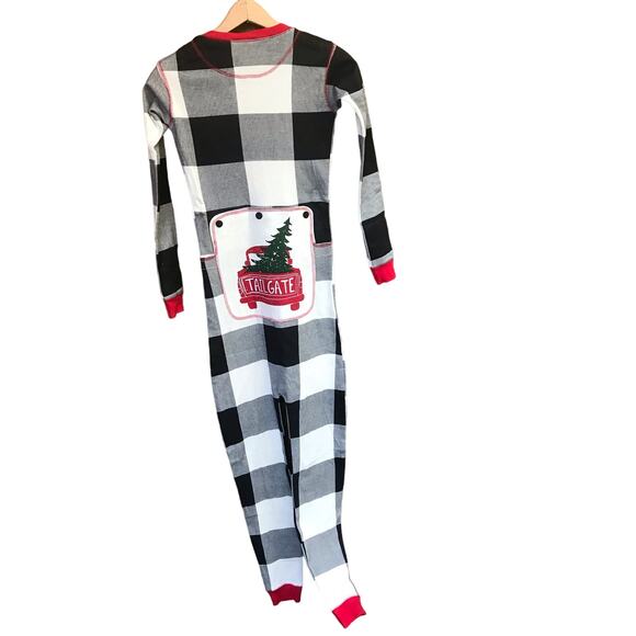 NEW Lazy One Flapjack Tailgate One Piece Pajamas Unisex Kid's Size 12 - Picture 1 of 6
